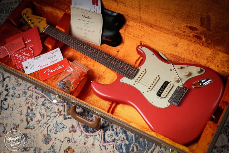 2025 Fender American Ultra Luxe Vintage 60's Stratocaster HSS Fiesta Red