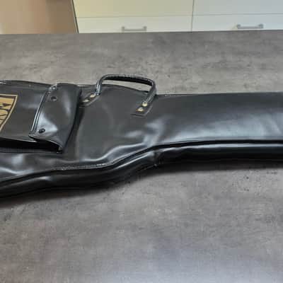 ESP Gig Bag Soft Case Premium Leather Vinyl 80s to early 90s Black from Custom Shop guitar. Fits reverse headstock as well. All Super Stratocaster and Telecaster bodies fit. image 6
