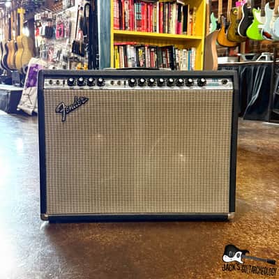 Fender Twin Reverb Silver Panel 2 x 12 Combo Guitar Amp (1974 - Black) image 1