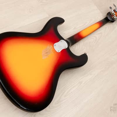 2000s Mosrite USA Mark I 1964 Custom Ventures Model Bass Sunburst w/ Vintage Case, Fillmore Japan image 14