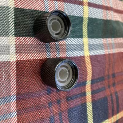 Two Black 2000s Jackson Dome Guitar or Bass Knobs- Push/Press-On, Dinky, Rhoads image 3