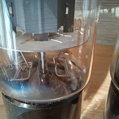 Rare RCA 6L6GB 6L6 GB matched pair, DOUBLE RECTANGULAR GETTER, big glass, 5881 sub super strong USA made Holy grail ! image 9