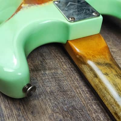 MyDream Partcaster Custom Built - Surf Green-over-Sunburst SRV image 3
