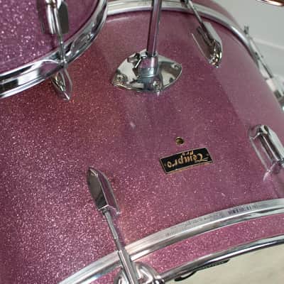 1970s Tempro Pro Lavender Sparkle Drum Kit image 7