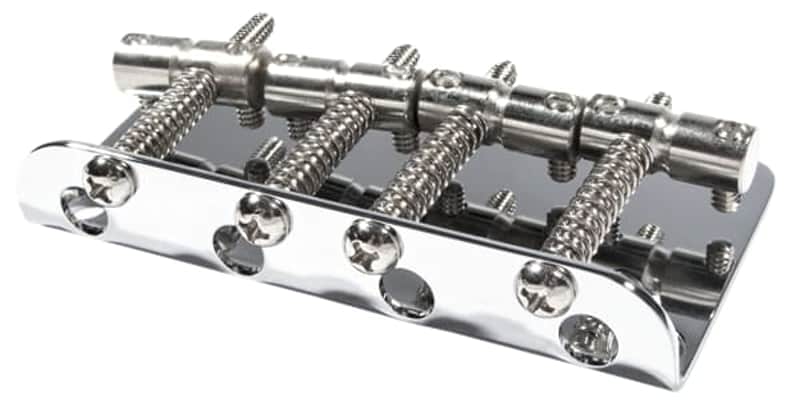 Fender 005-5257-049 Pure Vintage '70s Jazz Bass Bridge Assembly 2010s - Chrome image 1