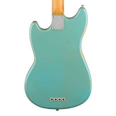 Fender JMJ Road Worn Mustang Bass - Faded Daphne Blue w/ Rosewood FB image 7