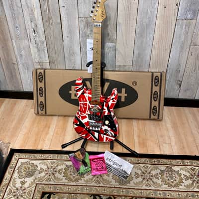2021 EVH Striped Series Frankie Red / White / Black Stripes Relic , In Stock Best Deal on the Planet image 18