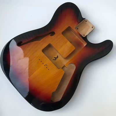 Alder 70s Telecaster Tele Style Guitar Body in Tobacco Burst image 2