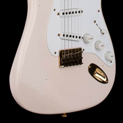 Fender Custom Shop Limited Edition 1954 Hardtail Stratocaster Journeyman Relic - Super Faded Aged Shell Pink #0339 image 6