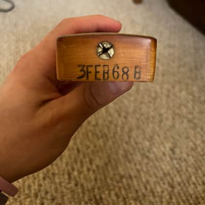 1968 Fender Telecaster Maple Neck– FEB 3 1968 B Width – w/ Neck Plate & Screws image 3