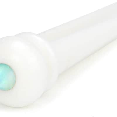 Acoustic Guitar Bone Bridge Saddle Nut with 6pcs Small Abalone Dot Guitar Bridge Pins and Pins puller (Bone bridge & Bone pins) image 2