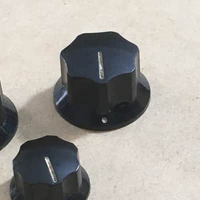 Vintage Reissue Fender Cosmo USA Relic Black Jazz Bass Knobs For 1/4 Pots Guitar image 6