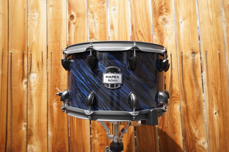 Mapex MyDentity Series - Blue Swirl Covered Finish 8 x 14" Maple Shell Snare Drum image 1