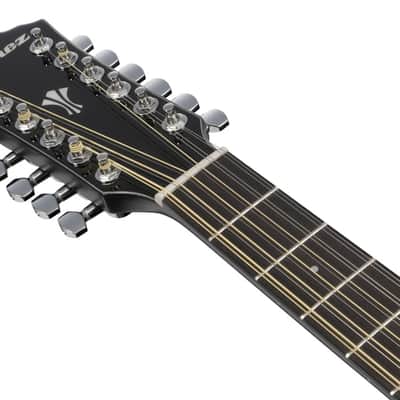 Ibanez AEG5012BK Acoustic Electric 12-String Guitar - Black (AEG5012BK) image 7