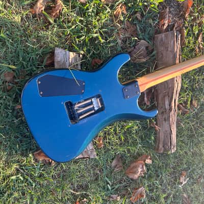 Vintage 1985 Kramer Striker 200ST Guitar with ESP Flicker Tremolo in Midnight Blue image 19
