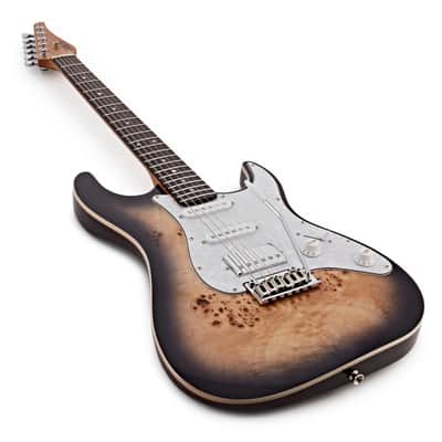 Jet JS-450 QTBR 450 Series Basswood Burl Poplar Top Body Canadian Roasted Maple Neck 6-String Electric Guitar image 3