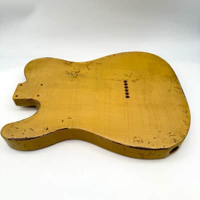 MJT Telecaster Body Relic Alder Nitro Butterscotch Light mjt6665 image 6
