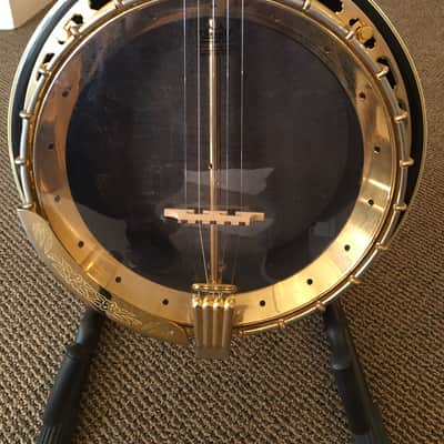 Samick SB350TT Banjo  90s Gold with Wood Hard Shall Case image 4