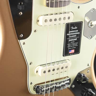 Fender American Professional Classic Jaguar Faded Firemist Gold Rosewood Fingerboard image 3