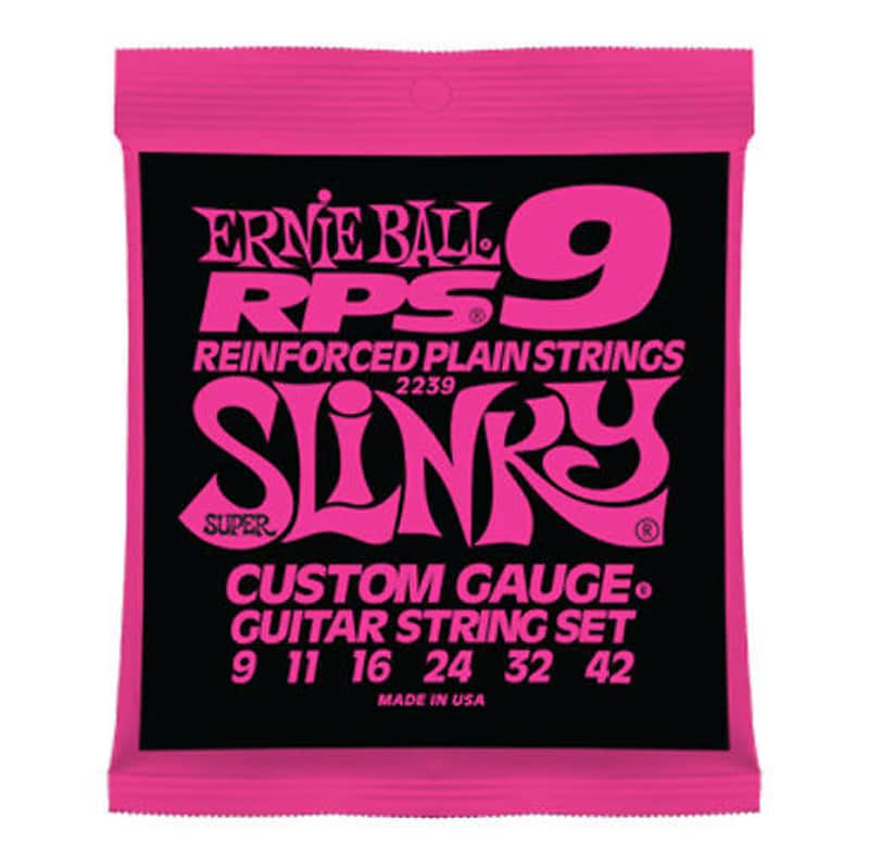 Ernie Ball 2239 RPS-9 Reinforced Plain Strings Super Slinky Electric Guitar Strings, .009 - .042 image 1