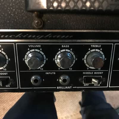 Vox V1123 Buckingham 3-Channel 35-Watt 2x12" Piggyback Guitar Amp 1967 - Black image 8