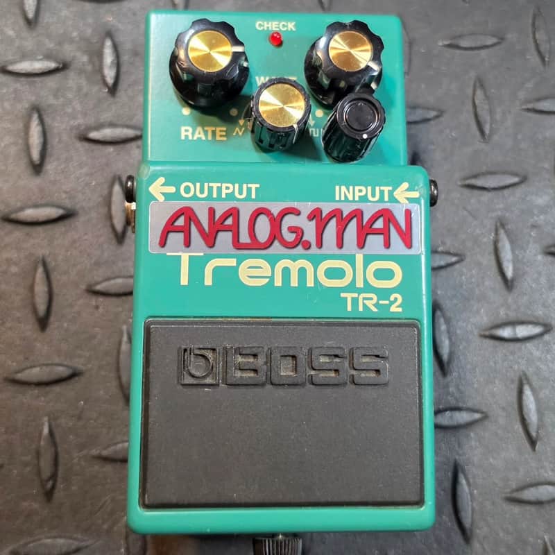 Boss TR-2 Tremolo Analogman Modded Super Added Volume Pot Mod Trem