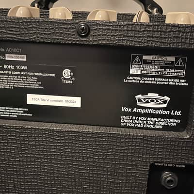 Vox AC10C1 Custom 10-Watt 1x10" Guitar Combo 2015 - 2019 - Black image 5