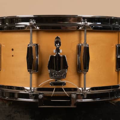 1980s Pearl 6.5x14 M-314L Natural Maple Snare Drum image 3