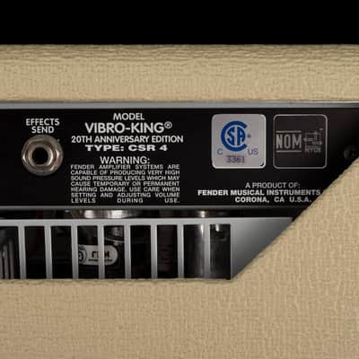 Pre Owned 2013 Fender 20th Anniversary Edition Vibro-King Blonde Guitar Amp Combo image 15