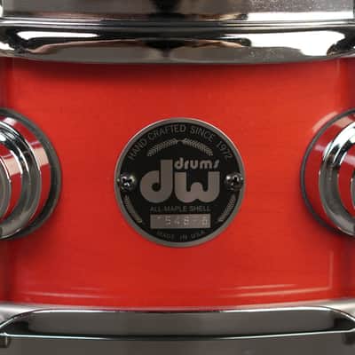DW 4.5x13" Pre-Collector's Series Snare Drum - Red Lacquer - Carl Allen image 2