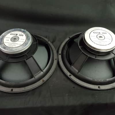 1986 Celestion G15B-100 T3886 Black Frame Original 4 Ohm 15" 100 Watt Speakers PAIR image 1