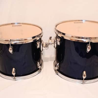 TAYE RACK TOMS PAIR - NAVY BLUE LACQUER - FREE SHIP TO C-USA! image 4