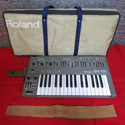 Roland SH-101 SH101 monophonic analog synthesizer TESTED w/ Grip Bag Strap #2