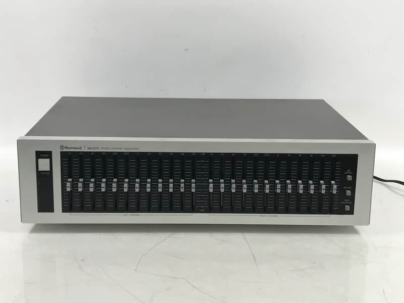 Vintage Sherwood EQ-200 Stereo 12 Band Graphic Equalizer EQ Black Silver Pre-Owned image 1