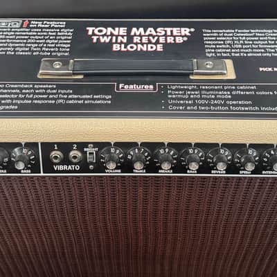 Fender Tone Master Twin Reverb 2-Channel 85-Watt 2x12" Digital Guitar Combo 2020 - Present - Blonde image 4