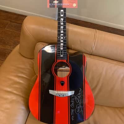 Esteban guitar Acoustic - RED / BLACK image 6
