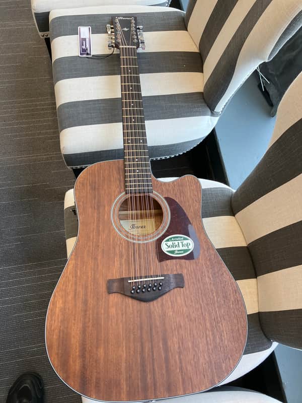 Ibanez AW5412CEOPN Artwood Cedar / Okoume Open Pore Dreadnought image 1