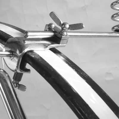 Ludwig Spring Cymbal Arm with Script Logo, 13" Ludwig Ride/Crash Cymbal with Script Logo, 10" Triangle, Traps Era 1920s-30s / INSPECTED & TESTED image 10