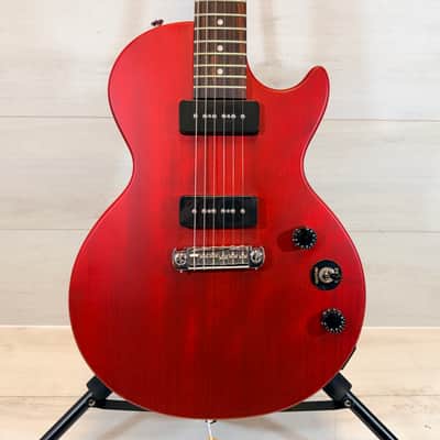 Epiphone Les Paul Junior Electric Guitar Cherry Satin w/ Hard Shell Case P-90 Pickup 2017 image 2