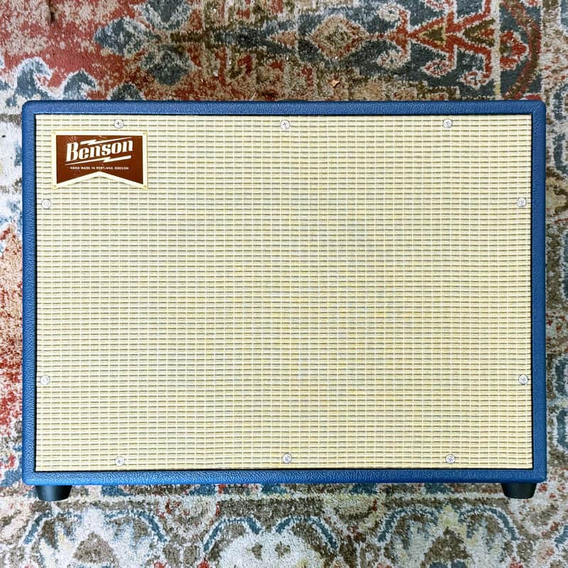 Benson Amps Monarch Reverb Plus 1x12 Combo Amplifier Blue Tolex Wheat Grill image 1