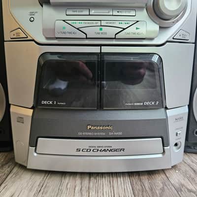 Panasonic SA-AK66 Stereo System + Speakers - AM/FM, 5 CD, Dual Tape - Works 100% image 5
