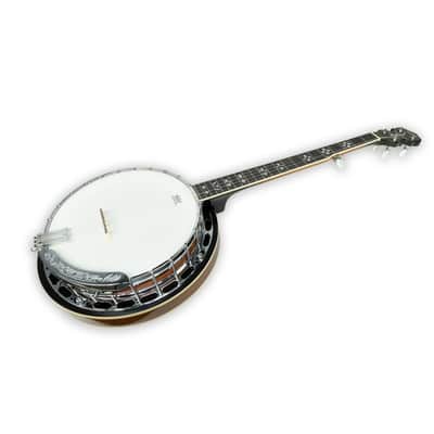Gosila 5 String Full Size Banjo Solid Back with beginner Kit Remo Head Coated Top European Maple Body Material Sapele Back Material Type Okoume Neck Material Type image 5