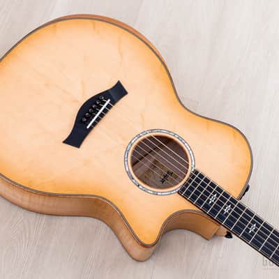 2023 Taylor Custom Grand Auditorium Acoustic Electric Guitar w/ Bearclaw Spruce, Flame Maple & Flame Koa Armrest image 10