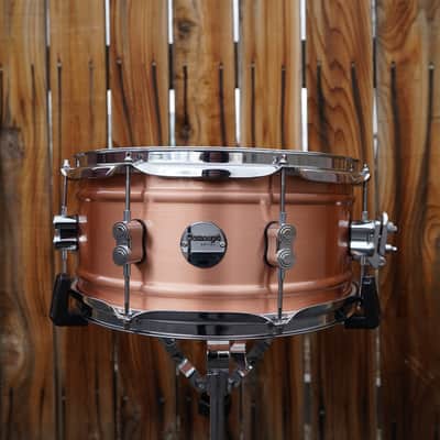 DW/PDP Natural Satin Brushed Copper Shell 6.5 x 14" Snare Drum image 1