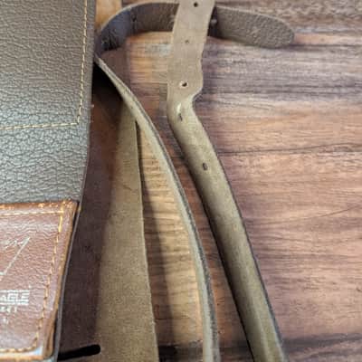 Silver Eagle Pick Pocket 2.5" Guitar Strap Brown Comfortable & Worn image 4
