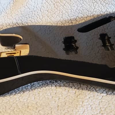 ( The last ) Mirror black ,Roasted Alder body. Made to fit a Jazz Bass neck. Only 5.1 lbs image 3