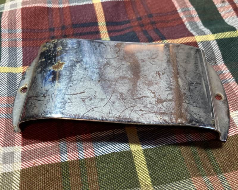 1960s-70s Vintage Fender Precision P-Bass Pickup Cover Plate Ashtray Chrome image 1