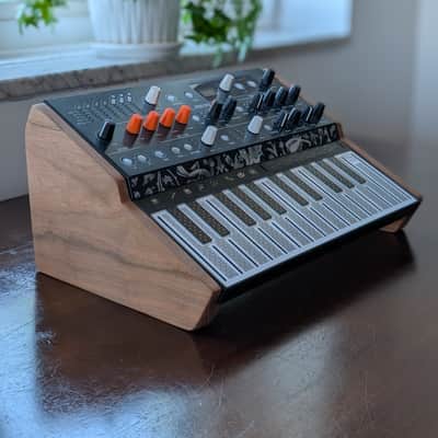 Arturia MicroFreak With Custom Cherry Wood Stand