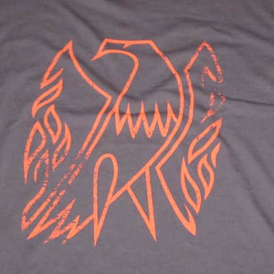 new A+ (with hang tag) genuine Gibson Firebird T-Shirt M (Medium), Black with Red Graphic, 60% Cotton / 40% Polyester - short sleeve GIBS-GA-FBBMM (GA-FBBMM) UPC # 711106533896 image 4