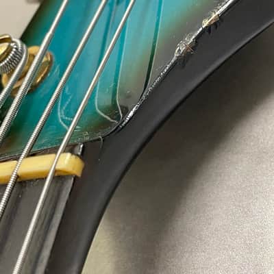 Aria Pro II  RSB Deluxe II Bass 1983 - Blue Burst MIJ Matsumoku John Taylor Cliff Burton image 12